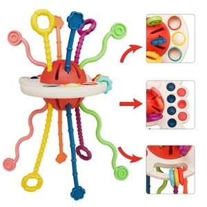 Montessori Toys, Silicone Pull String Activitys, Developmental Pulling Baby S... - Picture 1 of 7