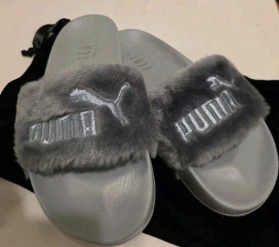 Tobogán de piel gris Fenty X Puma Rihanna para mujer talla 6,5  Foto 1 de 4