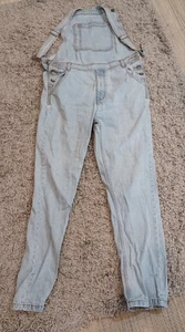 BDG Urban Outfitters Jeanslatzhose Damen 32 helle Waschung Maler Zimmermann LESEN - Bild 1 von 10