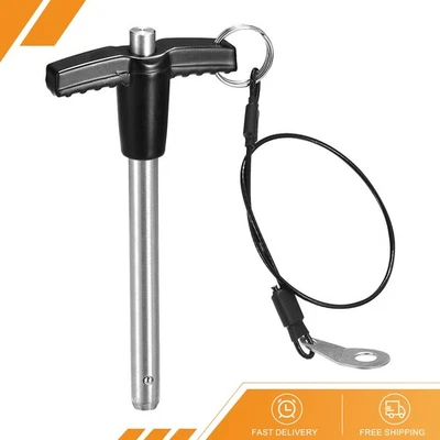 Pasadores de bloqueo de mango en T de 5/16" de diámetro de pasador de 2-3/4" de uso de acero inoxidable pasador de liberación rápida Foto 1 de 4