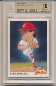 1991 Score Randy Myers (All-Star Card) (#662) BGS10 BGS - Picture 1 of 2