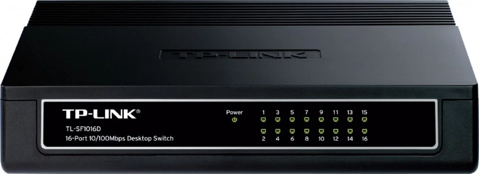 TP-Link TL-SF1016D 16-Port 10/100Mbps Desktop Switch Desktop Ports Plastic Case - Image 1 of 1