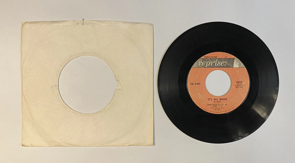 Kinks “You really got me & It's alright” 45 RPM 7" Vinyl Record • Reprise UK • Foto 1 de 4