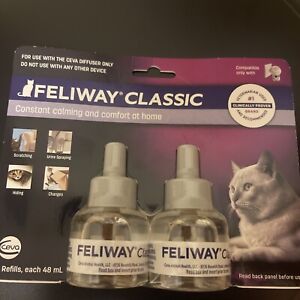 Feliway Classic Diffuser Refill 48 ml Cat Constant Calming 2 Refills 2024+