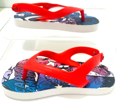 САНДАЛИИ-ШЛЕПАНЦЫ MARVEL Captain America детские размер США 8 - Изображение 1 из 4