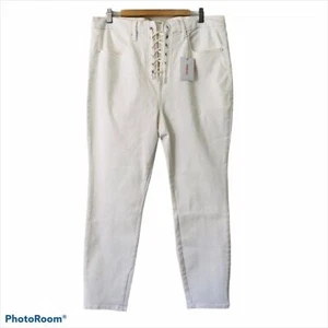 Good American Womens Crop Lace Up Jeans Size 20 - Picture 1 of 9