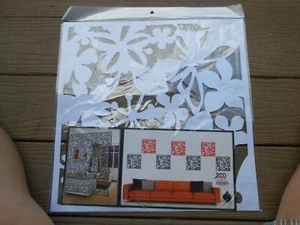 Eco Shop White Vinyl wall divider Floral Butterfly cut-out motif 4 pcs - Picture 1 of 4