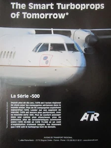 2/2000 PUB ATR AVIONS DE TRANSPORT REGIONAL ATR 72-500 ATR 42-500 FRENCH AD - Picture 1 of 1
