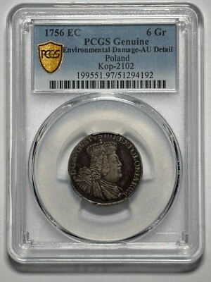 Agosto III, szostak 1756 CE, Lipsk Foto 1 de 4