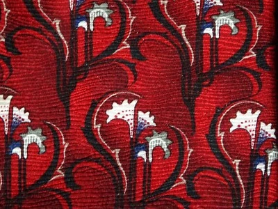 Corbata de Vestido Formal Evan Picone Roja Blanca Negra 100% Seda Hecha a Mano Foto 1 de 4