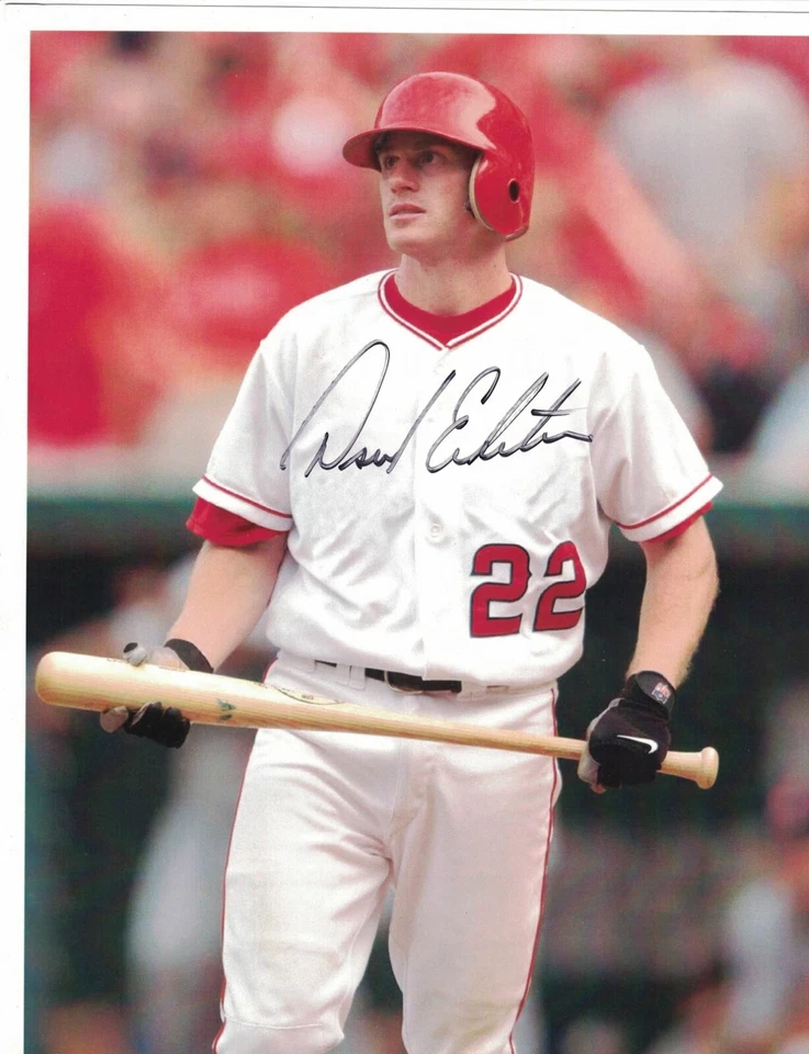 大卫·埃克斯坦天使签名 8 1/2 英寸 x 11 英寸棒球照片带我们的真品证明 LML73 — 第 1/1 张图片