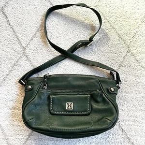 Gianni Bini Hunter Green Leather Shoulder Bag Adjustable Strap - Picture 1 of 5