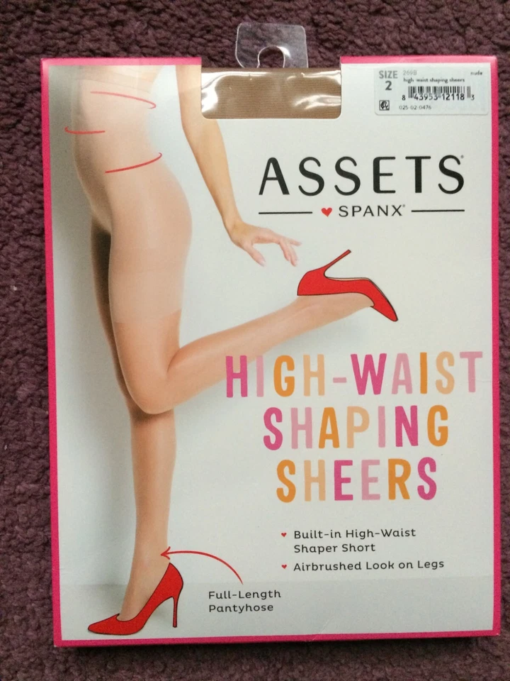 Assets Sara Blakely Sheers High Waist Shaping Pantyhose Nude 269b Size 2