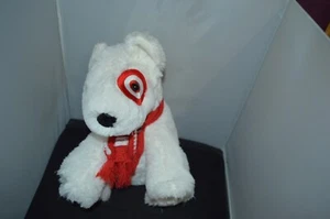 TARGET 12" Bullseye Plush Dog Stuffed Animal Christmas Scarf G8 - Picture 1 of 3