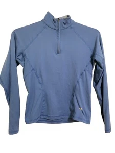 Mountain Hardwear Women's Quarter Zip Long Sleeve Base Layer Top Blue Size S/P - Picture 1 of 8