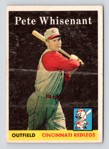 1958 Topps Card, #466 Pete Whisenant, Cincinnati Redlegs