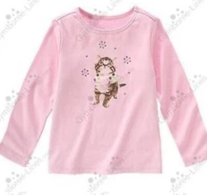 Fascia superiore nuova senza etichette Gymboree Dots of Fun taglia 6 gattino gatto gattino fiocco di neve - Foto 1 di 3