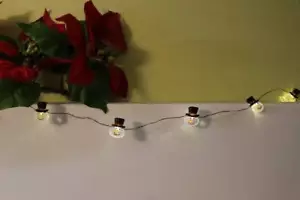 Christmas Garland Snowman 6 ft LED Lights Timer 6 hrs on 18 hrs off Copper Blink - Picture 1 of 6