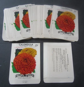Wholesale Lot of 50 Old - CALENDULA Pacific Beauty - FLOWER SEED PACKETS - EMPTY - Picture 1 of 1