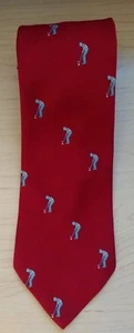 Corbata de golf Wroxton poliéster roja diseñador deportivo - Imagen 1 de 2