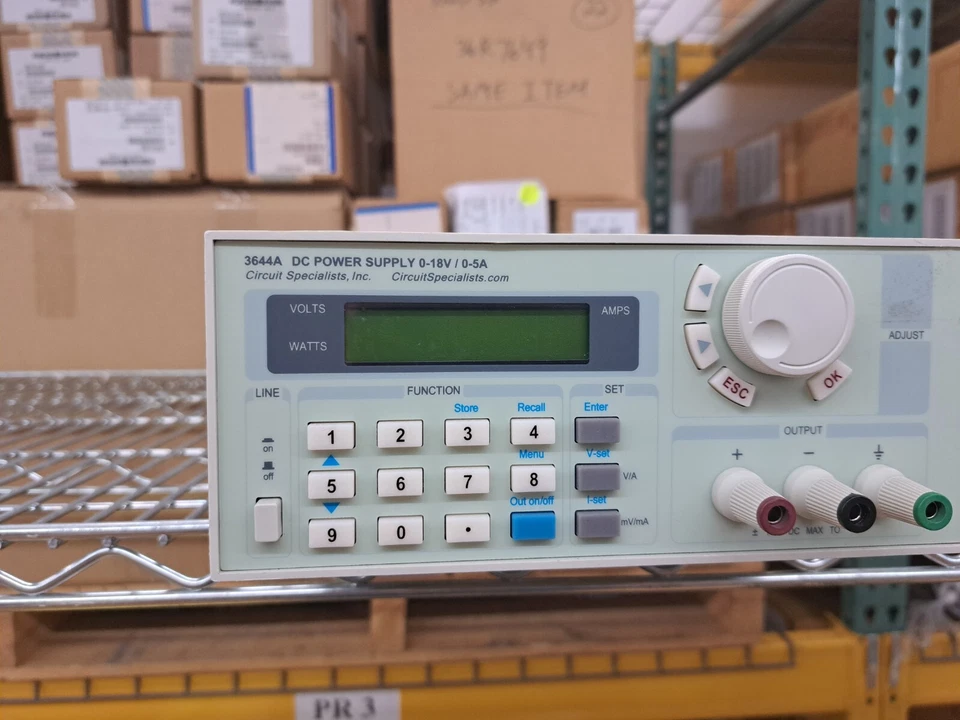 Used, Circuit Specialists, 3644A, PROGRAMMABLE LINEAR DC POWER SUPPLY 18V 5A - Image 1 of 3