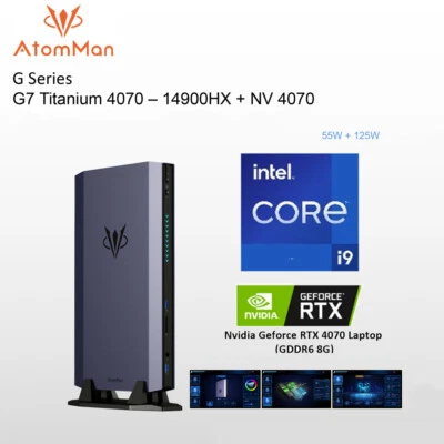 AtomMan G7 Ti Gaming PC Core i9-14900HX WiFi 7 Bluetooth V5.4 RTX 4070 32GB+1TB - Image 1 of 4