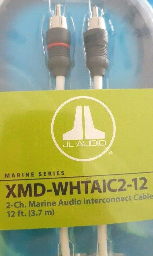 JL AUDIO XMD-WHTAIC2-12 Marine Boat 12 feet 2Channel RCA Amplifier Cable New - Image 1 of 1