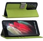 Suncase Hlle Klapp Case Handy Tasche in Kiwi Grn fr Samsung Galaxy S21 Ultra