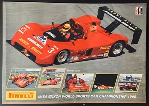 PÓSTER ORIGINAL FERRARI 333 SP PIRELLI IMSA CAMPEONATO MUNDIAL DE AUTOS DEPORTIVOS 1995 - Imagen 1 de 9