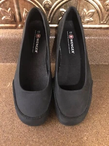 Wenger Womens 7 Black Leather Driving Flats ~Nice! - Picture 1 of 6