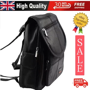 LARGE WOMEN'S GENUINE LEATHER BACKPACK RUCKSACK SHOULDER BAG FASHIONABLE HANDBAG - Picture 1 of 8
