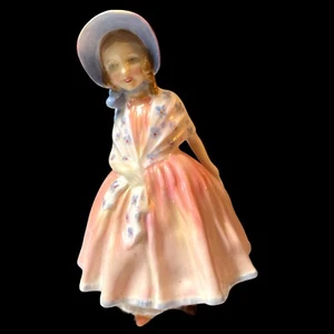 1936 Royal Doulton 5" Lily - Leslie Harradine HN1798 FIGURA NIÑA EN VESTIDO ROSA - Imagen 1 de 6