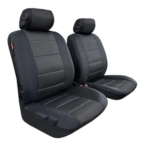 Front Water Repellent Canvas & Jacquard Black Seat Covers For Jeep Renegade - Picture 1 of 4