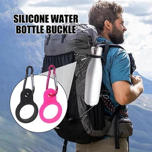 1PC Water Bottle Buckle Clip Portable Silicone Bottle Carrying Clip Carabiner - Picture 1 of 9
