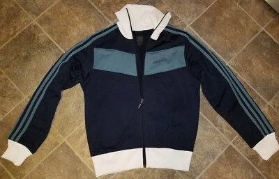 Adidas Jóvenes Niñas Chaqueta Traje de Pista Cremallera Completa Chaqueta Talla M Azul Marino/Azul Lt  Foto 1 de 4