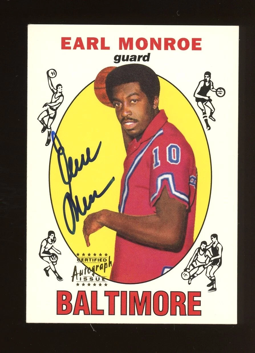 1996 Topps Stars 1969 RC Reprint #80 Earl Monroe Baltimore Bullets HOF AUTO