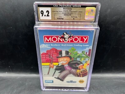 Monopoly Sega Genesis CGC 9.2 A+ FACTORY SEALED WATA VGA - Image 1 of 4