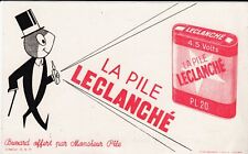 P34 Ancien  Buvard La Pile LECLANCHE buvard offert par Monsieur Pile