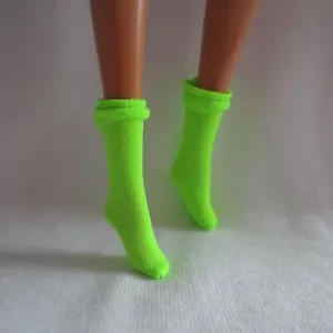 NEW! 2020 Barbie Extra Doll Neon Green Socks ~ Clothing Accessory - Picture 1 of 3