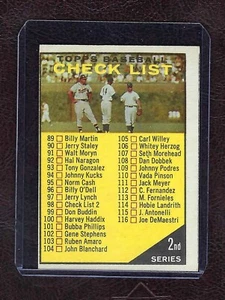 1961 Topps Baseball #98 Unmarked Check List 2nd Series, EX (OC)! - Picture 1 of 2
