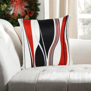 16x16 Pillow Case Patio Chair Cushion Cover Vector Wave Home Room Decor Pillows - Picture 1 of 8