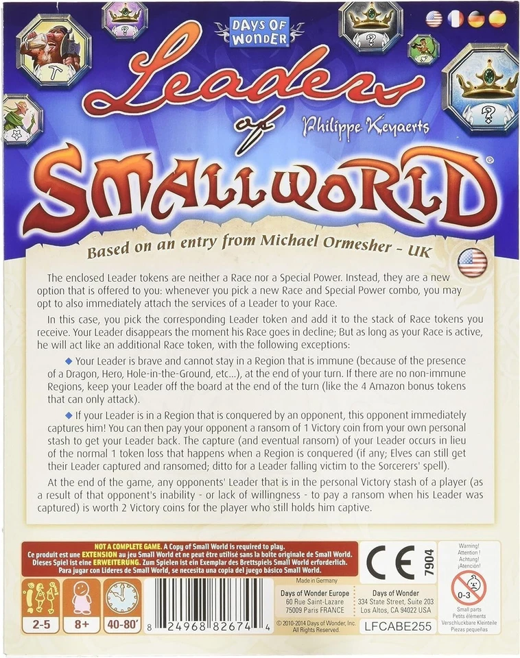 Leaders of Small World EXPANSION pack - Promotional Spiel 2009 [DOW 7904] - Image 1 of 1