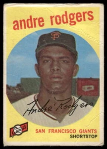 1959 Topps #216 Andre Rodgers White/lighter back PR - Picture 1 of 2