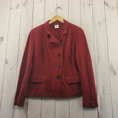 Chaqueta CABI Mujer 4 Blazer 4 Botones Hombreras Rojo Oscuro Manga Larga Foto 1 de 4