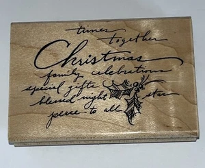 Stampendous Christmas Sentiments Rubber Stamp - Picture 1 of 4