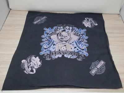 Harley-Davidson Maui Hawaii Bandana 2001 vintage talla 20x20 Live Ride negro azul Foto 1 de 4
