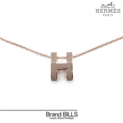 HERMÈS Collana Hermes Pop Ash Ciondolo 147991Fo Marrone Oro Rosa
