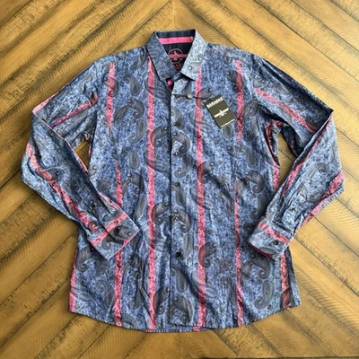 Barabas Men's Floral Paisley Pattern Design Long Sleeve Shirts Size XL NWT - Image 1 of 4