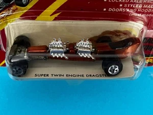 VINTAGE 1969 JOHNNY LIGHTNING TOPPERTOY RED SUPER TWIN ENGINE DRAGSTER NOT REPRO - Picture 1 of 11