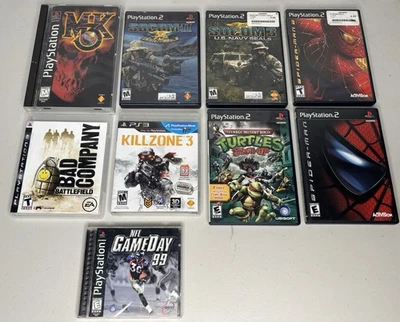 PlayStation игры лот - лот из 9 игр - PS1, PS2 и PS3 - в коробке и CIB - Изображение 1 из 4